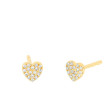 EF Collection Small Heart Diamond Earrings
