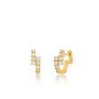 EF Collection Mini Diamond Marley Huggie Earrings