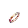 Carbon & Hyde Rainbow Eternity Band Ring 