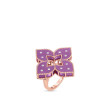 Roberto Coin Venetian Princess Collection Pink Titanium and Gold Ring with Diamonds 