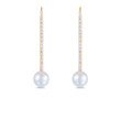 Carbon & Hyde Diamond Pearl Drop Earrings
