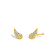 EF Collection Diamond Angel Wing Stud Earrings