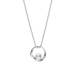 Mikimoto Akoya Pearl White Gold Circle Pendant Necklace