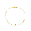 Roberto Coin Diamonds By The Inch Yellow Gold 5 Station Bracelet        