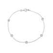 Roberto Coin White Gold Diamonds By the Inch 5 Station Bracelet