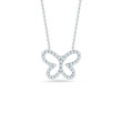 Roberto Coin Tiny Treasures White Gold Butterfly Pendant Necklace          
