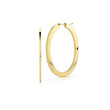 Roberto Coin Yellow Gold Large Oval Flat Hoop Earrings 