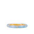 EF Collection Baby Blue Enamel 3 Diamond Stack Ring
