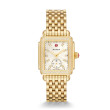 Michele Deco Mid Mother Of Pearl Diamond Dial Gold Plated 
