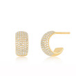 EF Collection Pave Diamond Bubble Huggie Earrings