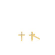 EF Collection Small Diamond Cross Earrings