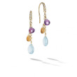 Marco Bicego Paradise 3 Mixed Gemstone Dangle Earrings with Diamonds