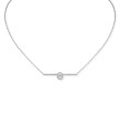 Messika Glam'Azone Pavé Diamond Oval Bar Necklace