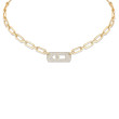 Messika My Move Gold Pave Diamond Curb Necklace