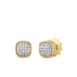 Roberto Coin Roman Barocco Yellow Gold Diamond Dome Stud Earrings 