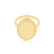 EF Collection Gold and Diamond Oval Locket Ring