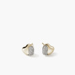 John Hardy Gold Pebble Heart Stud Earrings