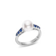 Mikimoto Pearl and Sapphire Ring