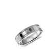 Crown Ring White Gold Smooth Center 6mm Band
