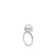 Mikimoto Twist White South Sea Pearl Diamond Ring