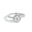 Round Diamond Halo Engagement Ring in Platinum