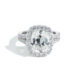 Henri Daussi 4 ct Cushion Diamond Halo Engagement Ring