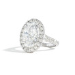 Henri Daussi 5 Carat Oval Diamond Halo Engagement Ring