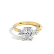 2 Carat Radiant Diamond Three Stone Engagement Ring