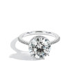 5 Carat Round Brilliant Lab Grown Diamond Pave Engagement Ring