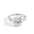 4.05 Carat Three Stone Lab Grown Diamond Engagement Ring