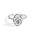 3.39 Carat Oval Hidden Halo Lab Grown Diamond Engagement Ring 