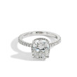 3.02 Carat Cushion Lab Grown Diamond Pave Engagement Ring 