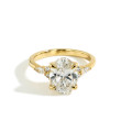 3.13 Carat Oval Lab Grown Diamond Engagement Ring