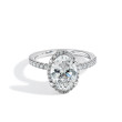 3 Carat Oval Lab Grown Diamond Halo Engagement Ring 