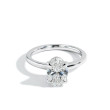 2.09 Carat Oval Lab Grown Diamond Hidden Halo Engagement Ring