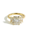 3.09 Carat Radiant Three Stone Lab Grown Diamond Engagement Ring