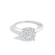Diamond Cluster Engagement Ring 1.00ctw in 14k White Gold
