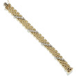 5 Row Diamond and Gold Chain Bracelet