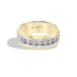Men's Diamond Channel Set Two-Tone Wedding Ring