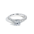 The Round Cathedral Engagement Ring in Platinum