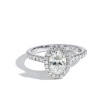 1 Carat Oval Halo Engagement Ring - H/SI1 GIA Certified