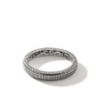 Classic Chain Silver 12mm Oval Hinged Bangle Bracelet Front
