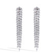 7 Carat Marquise and Round Diamond Long Drop Earrings