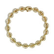 Puffed Mariner Link Bracelet With Pave Diamonds