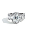 Robert Pelliccia Passion Emerald Cut Diamond Halo Engagement Ring Setting