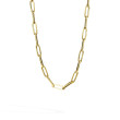 Yellow Gold Dainty Paperclip Link Necklace - 4.2mm