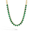 Heart Shape Emerald Bezel Necklace in Yellow Gold