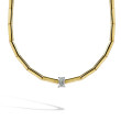 Center Emerald Cut Diamond and Gold Bar Necklace