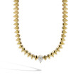 Pear Shape Diamond and Gold Link Necklace