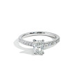 1 Carat Radiant Cut Lab Grown Diamond Pave Engagement Ring